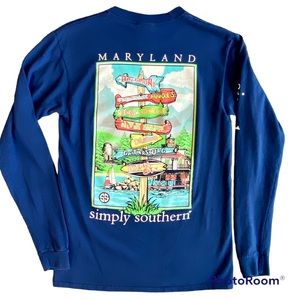 Long Sleeve Maryland State Tee by Simply Southern